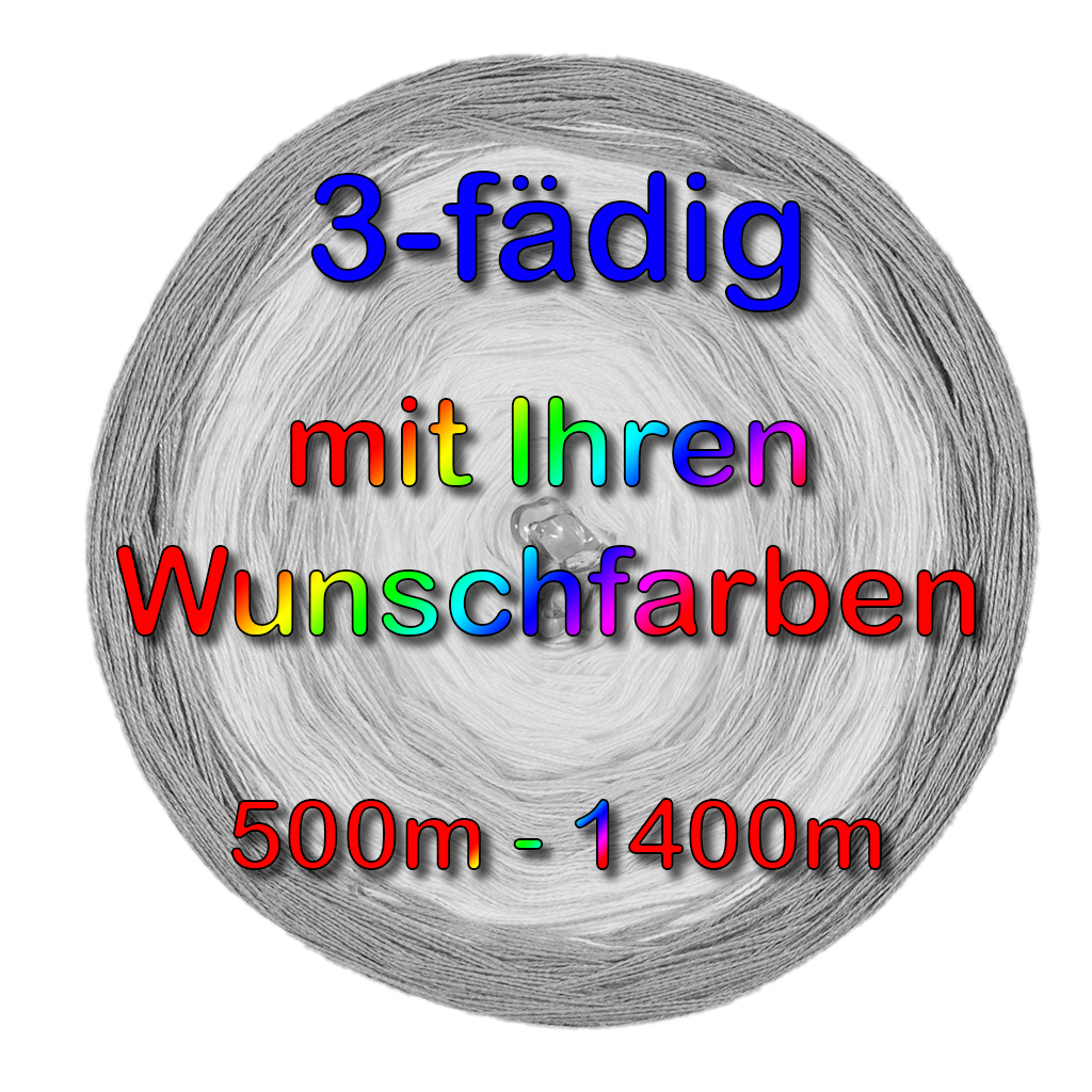 Wunsch-Bobbel 3-fädig (65,00€/kg)